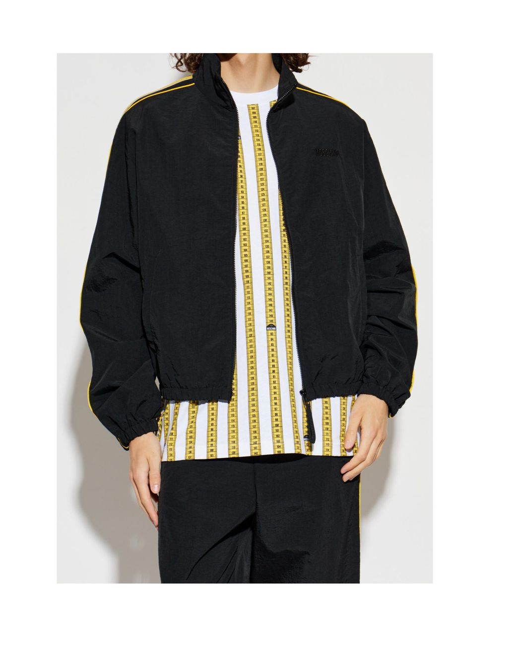 Moschino Black Stand-Up Collar Light Jacket for men