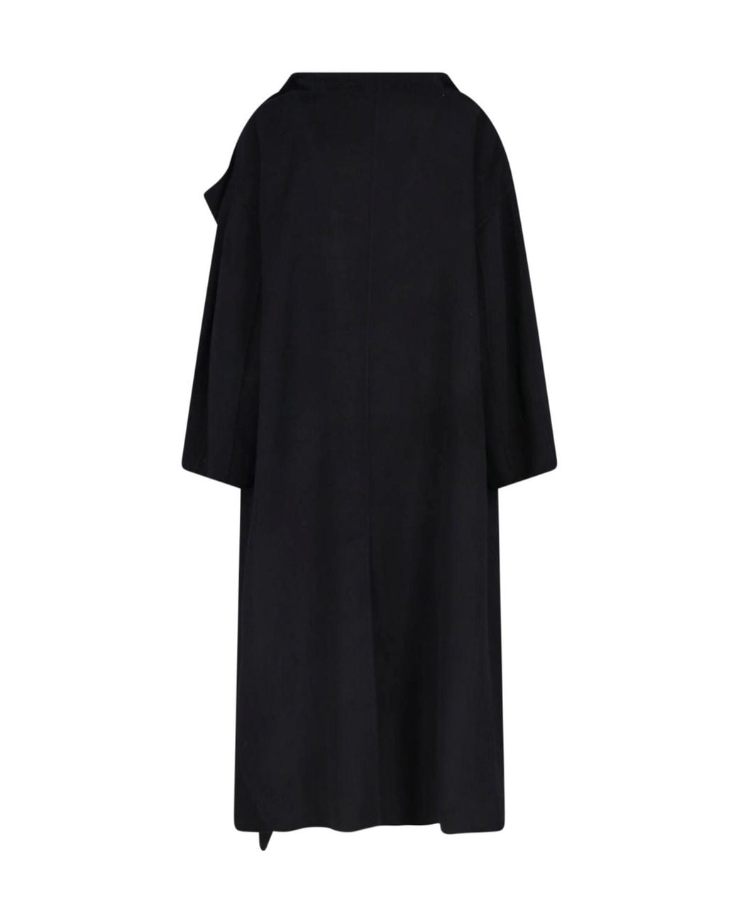 Frankie Shop Black Leroy Funnel-Neck Coat