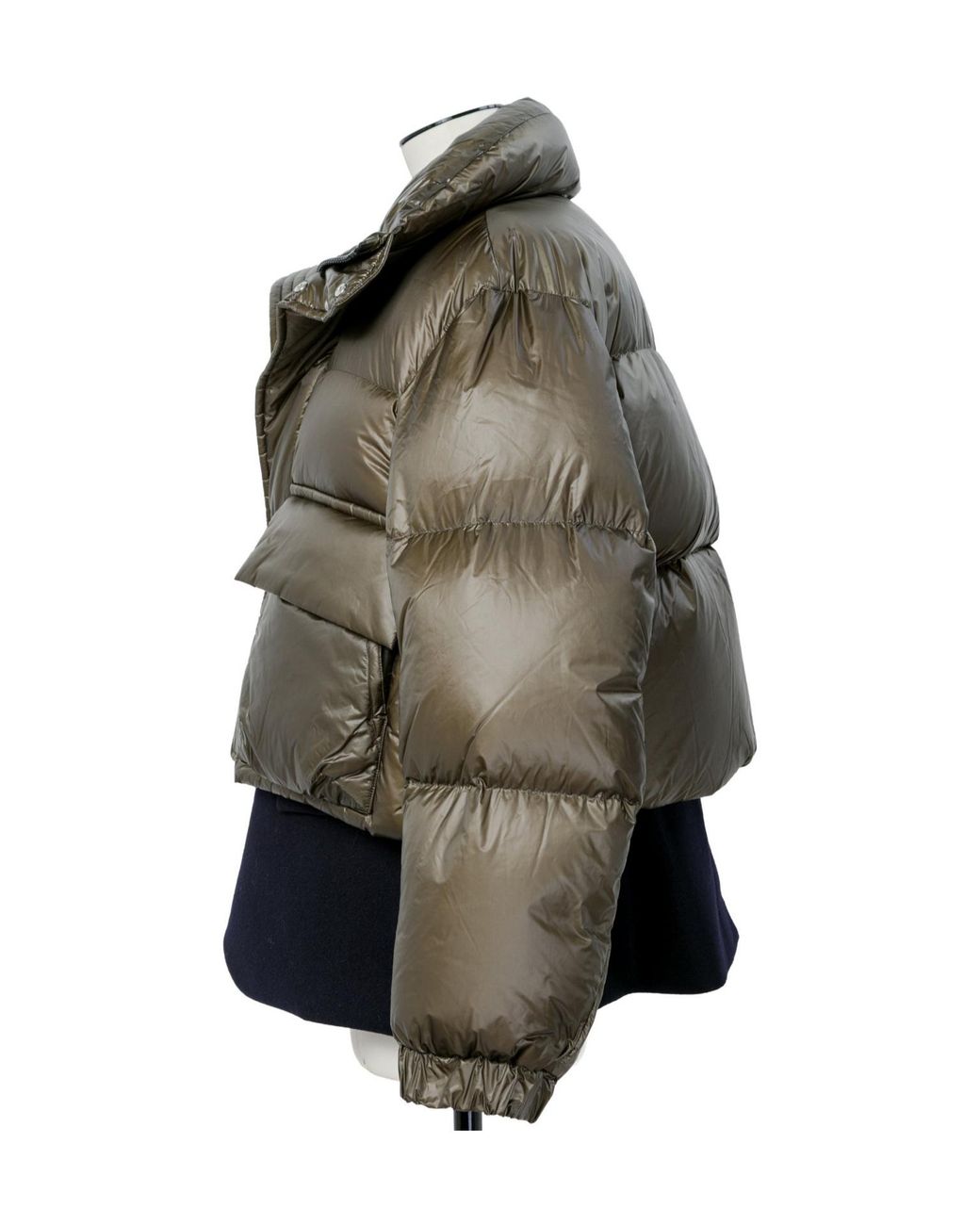 Sacai Gray High-Neck Puffer Jacket