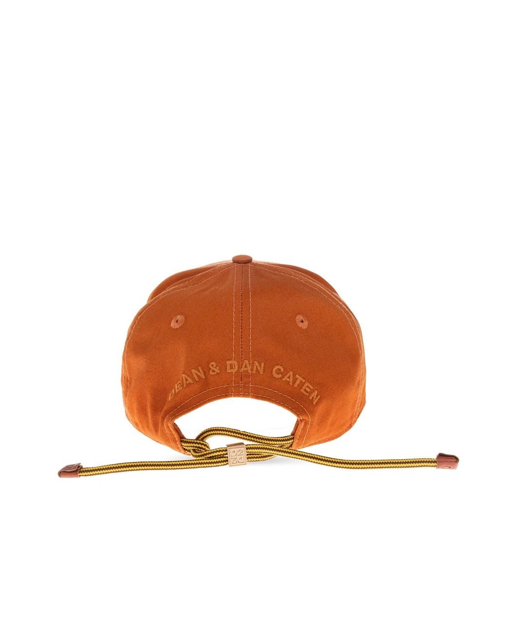 DSquared² Orange Logo-Patch Distressed Baseball Cap for men