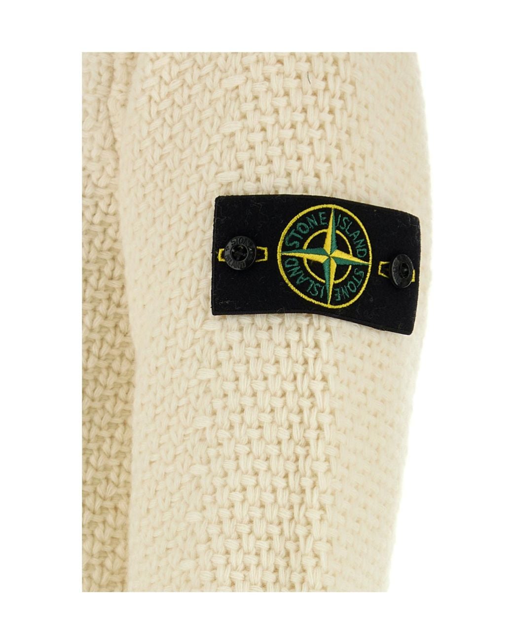 Stone Island Natural Logo Patch Crewneck Jumper for men