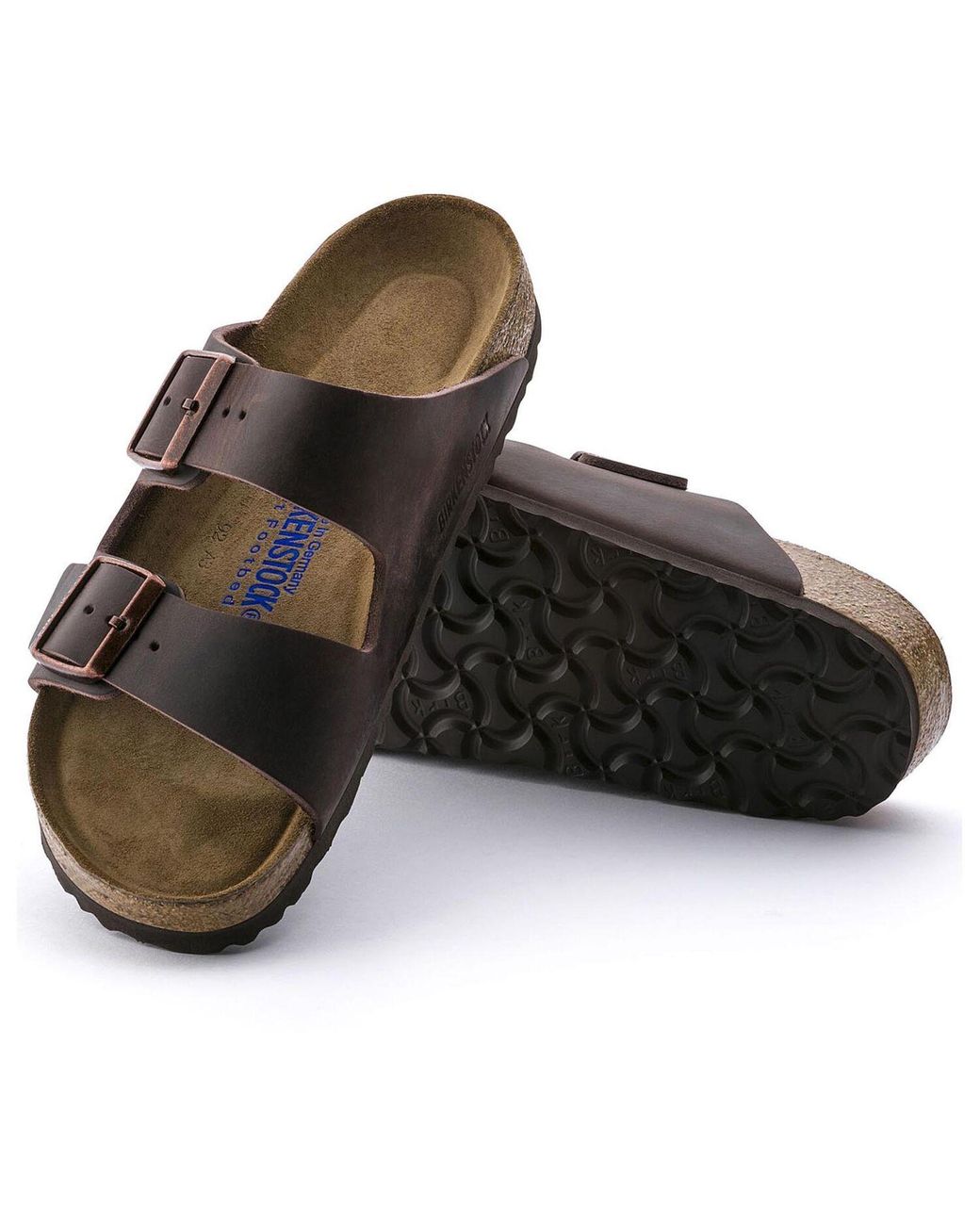 Birkenstock Brown Logo Flip-Flops for men