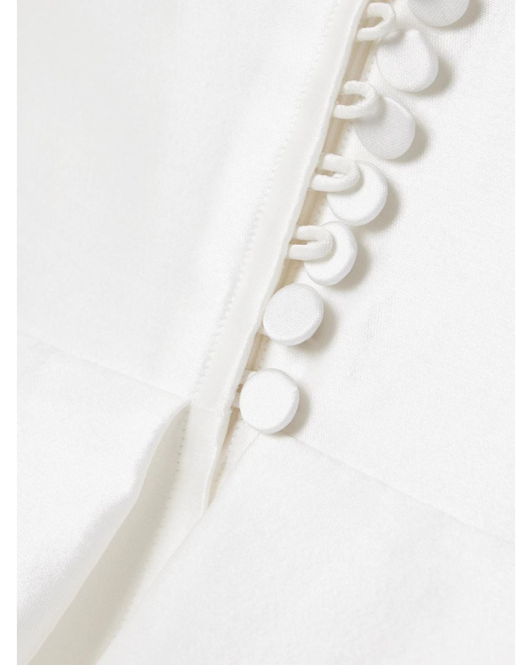 Alex Perry White Draped Satin Bandeau Mini Dress