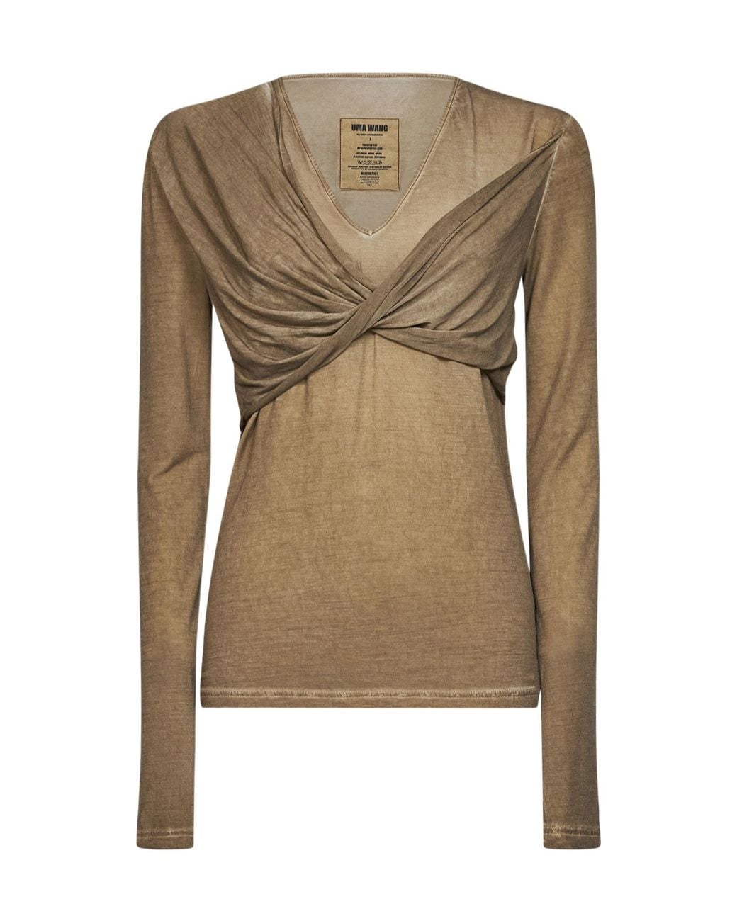 Uma Wang Green Long-Sleeve Knit Top