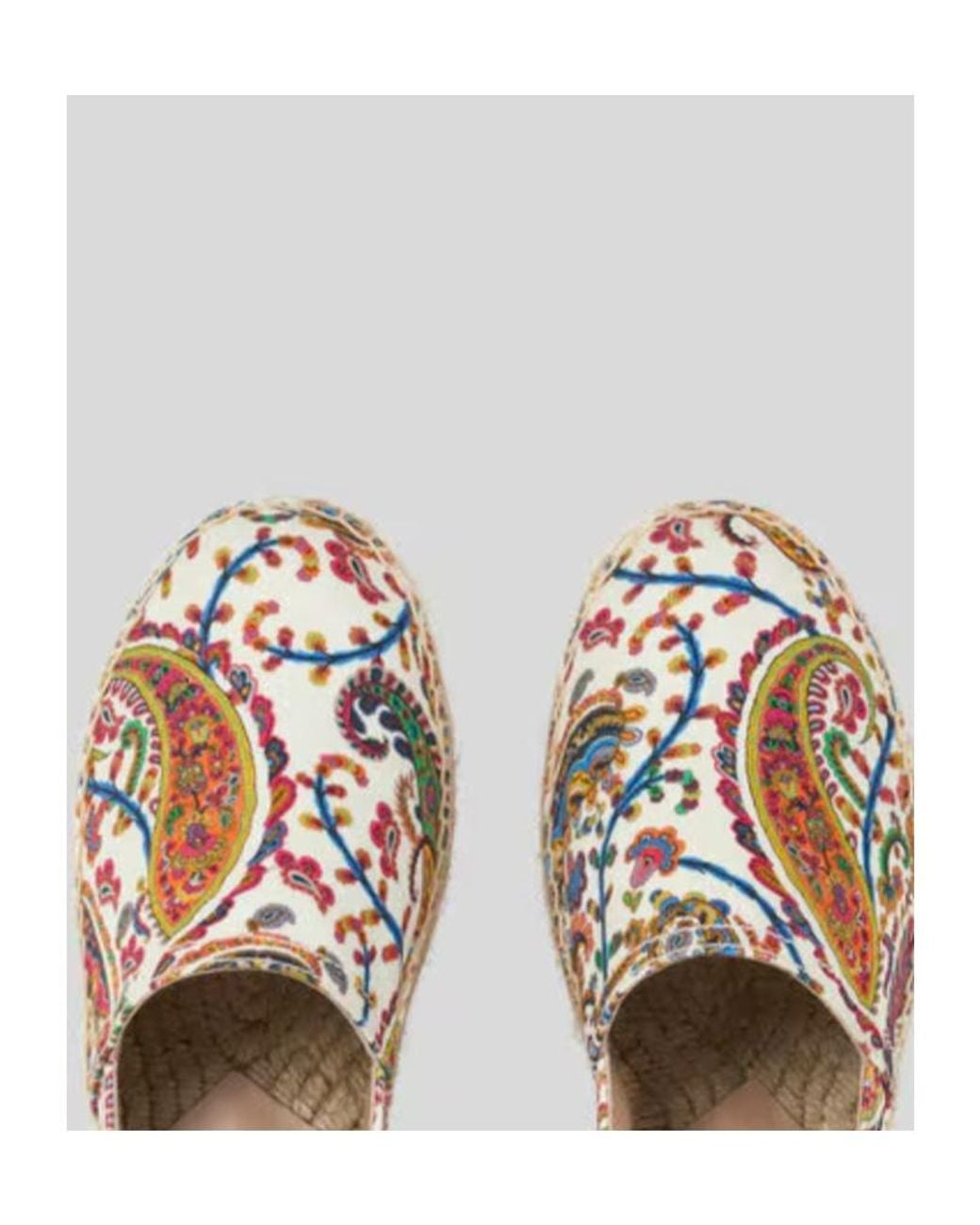 Etro Multicolor Paisley Print Espadrilles
