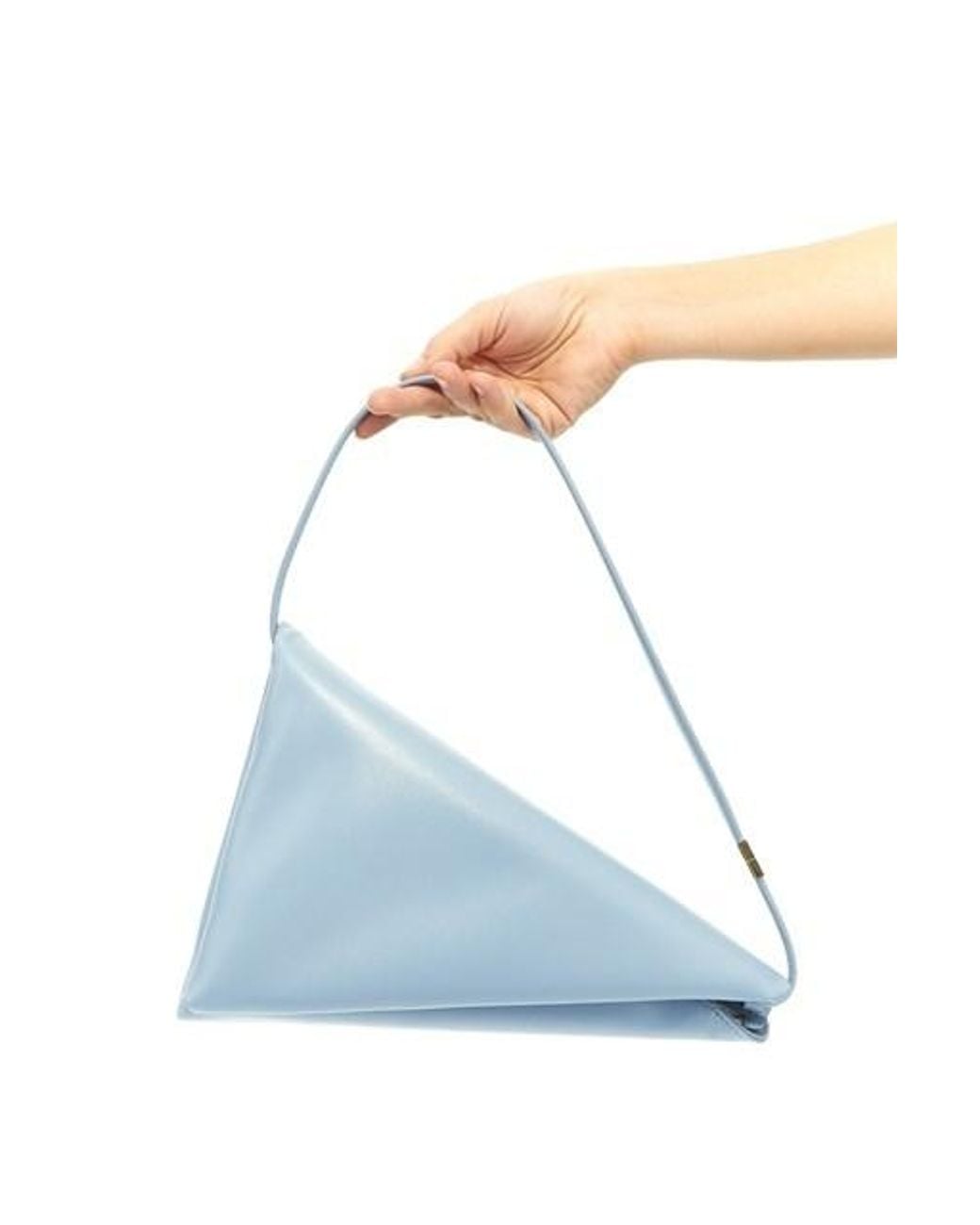 Marni Blue Prisma Logo Embossed Shoulder Bag