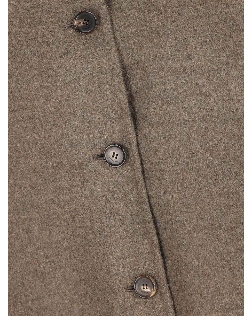 Loro Piana Brown Long Sleeve Buttoned Coat