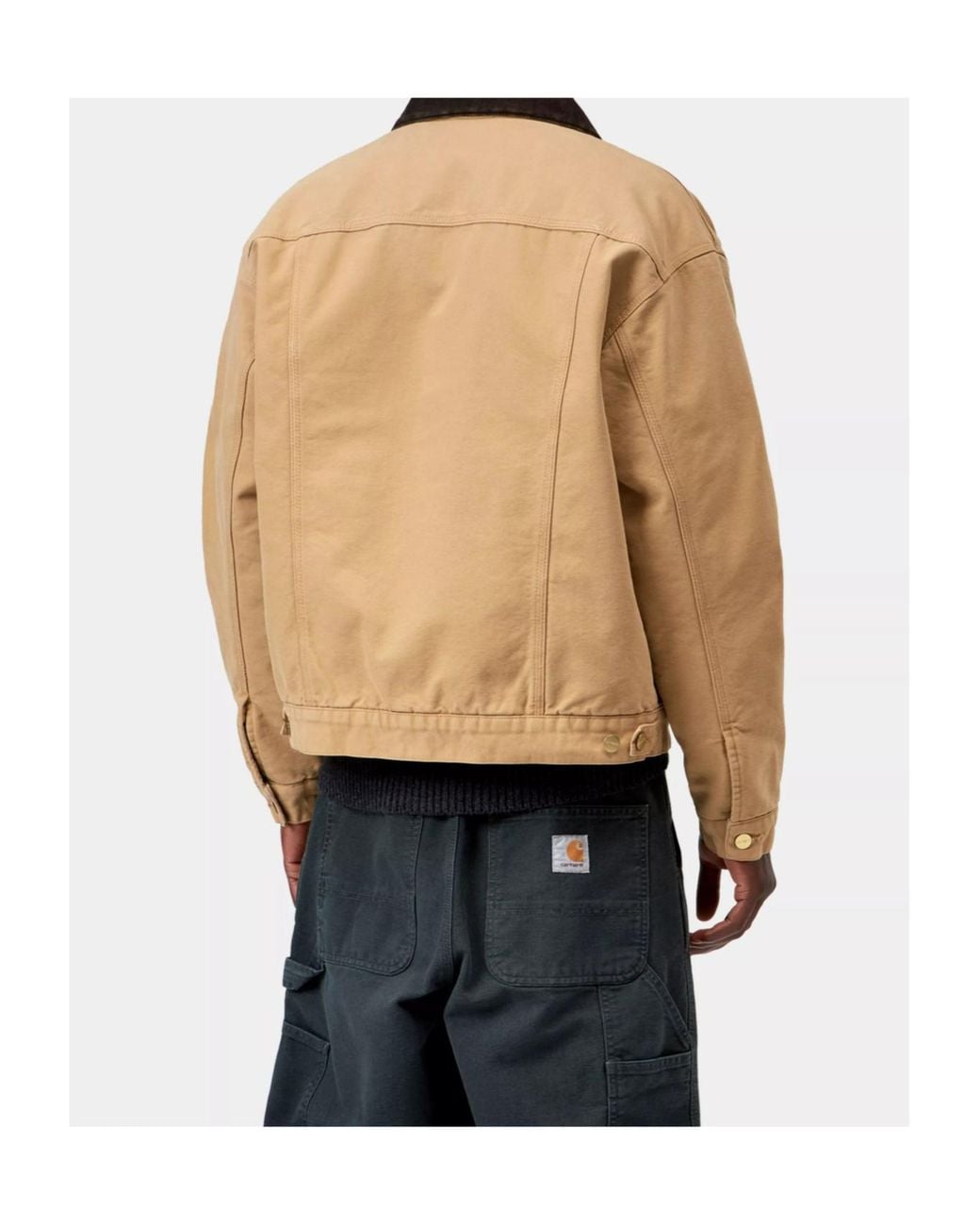Carhartt Natural Og Trucker Corduroy-Collar Canvas Jacket for men