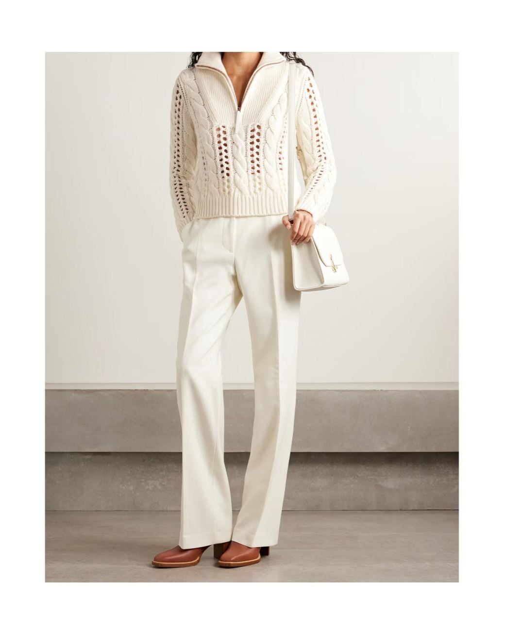 Gabriela Hearst White Idris Cashmere Sweater