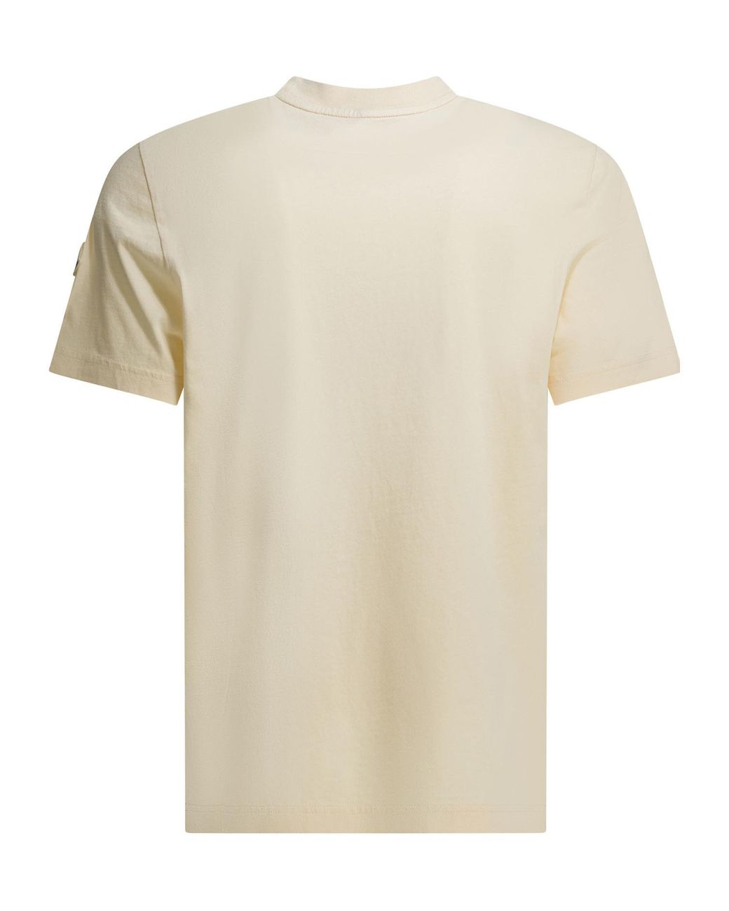 Moncler Natural Logo Velvet Detail T-Shirt for men