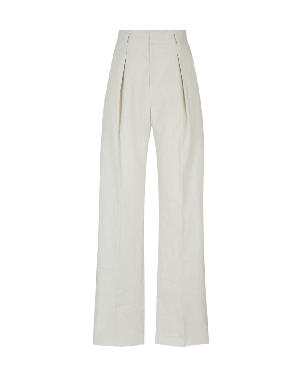 Boss White Belt-Loop Casual Pants for men