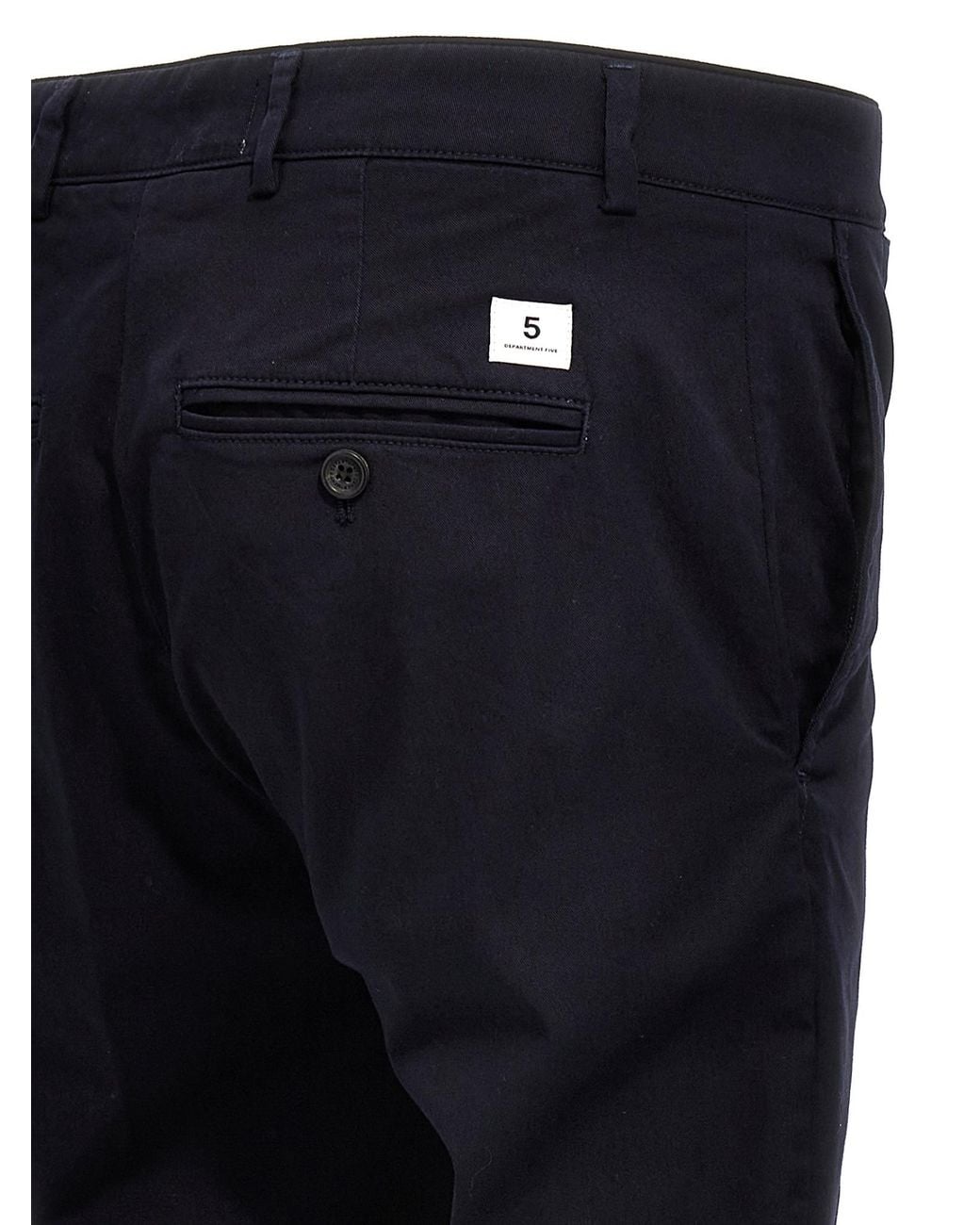 Department 5 Blue Classic Mike Trousers for men