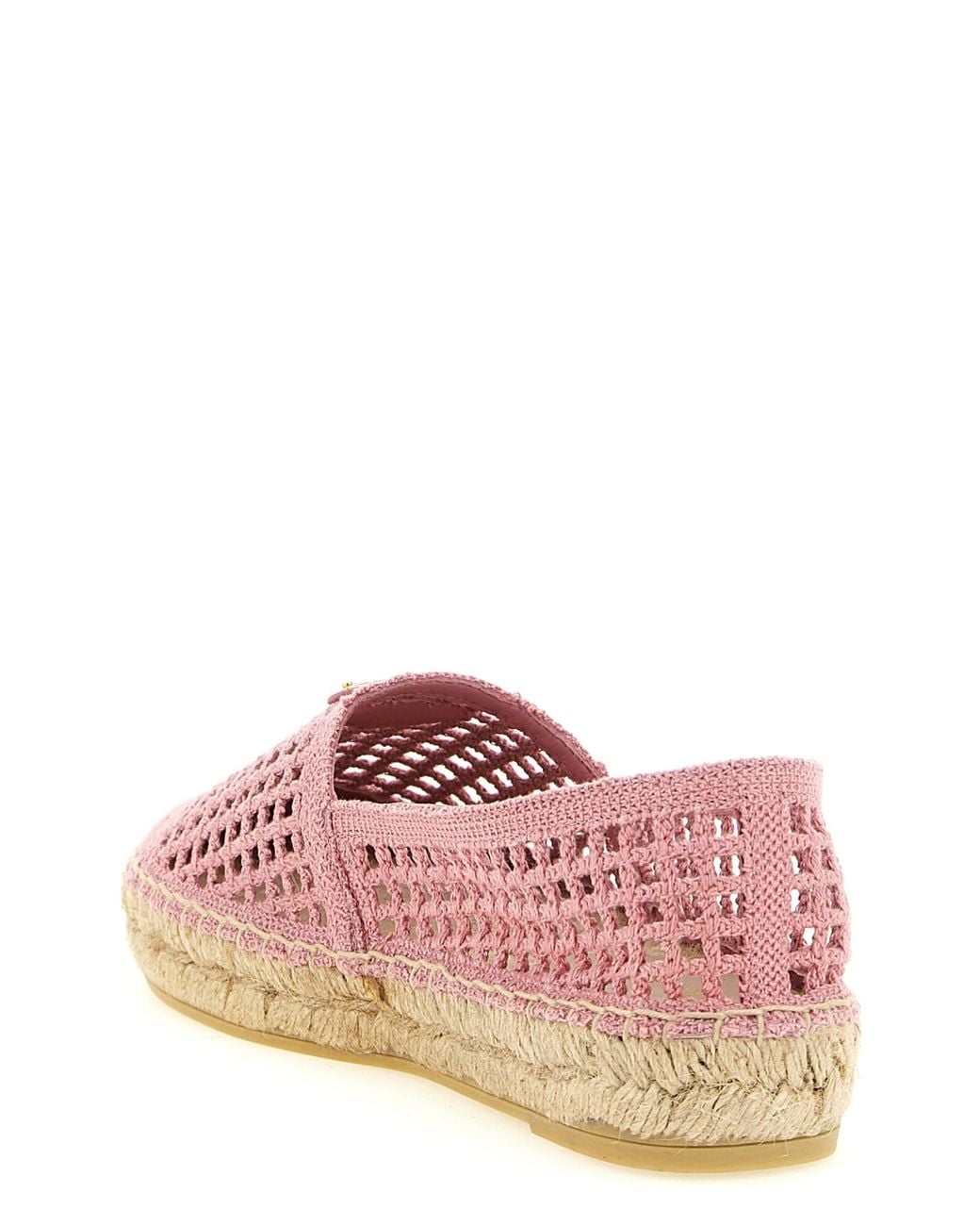 Prada Pink Crochet Espadrilles
