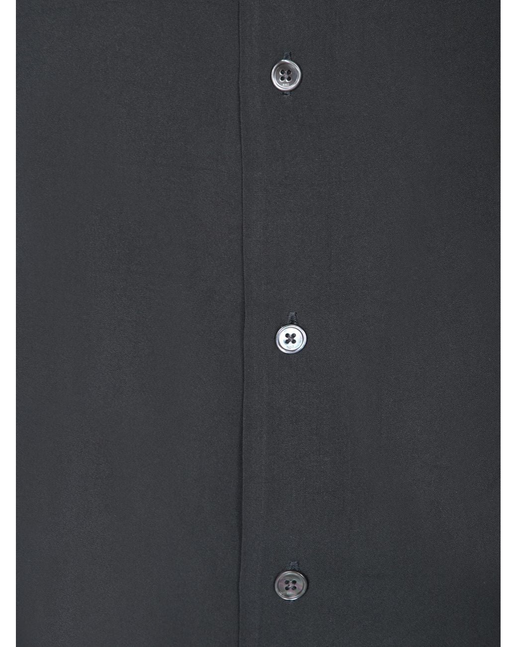 AMI Black Long Sleeve Buttoned Shirt for men