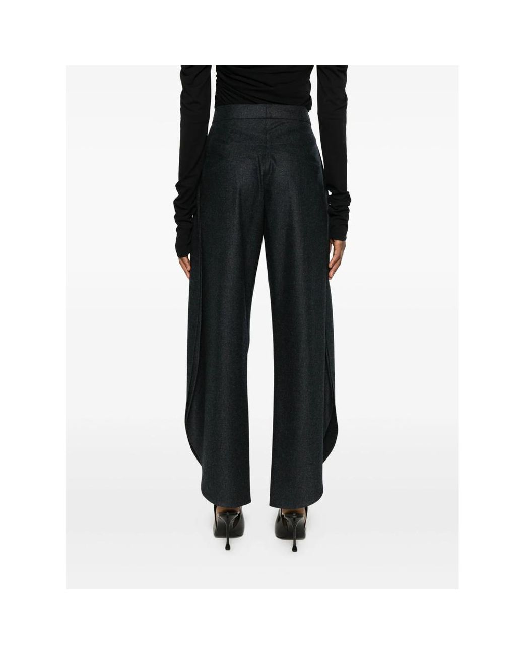 Alaïa Gray Alaïa Flannel Petal Pants