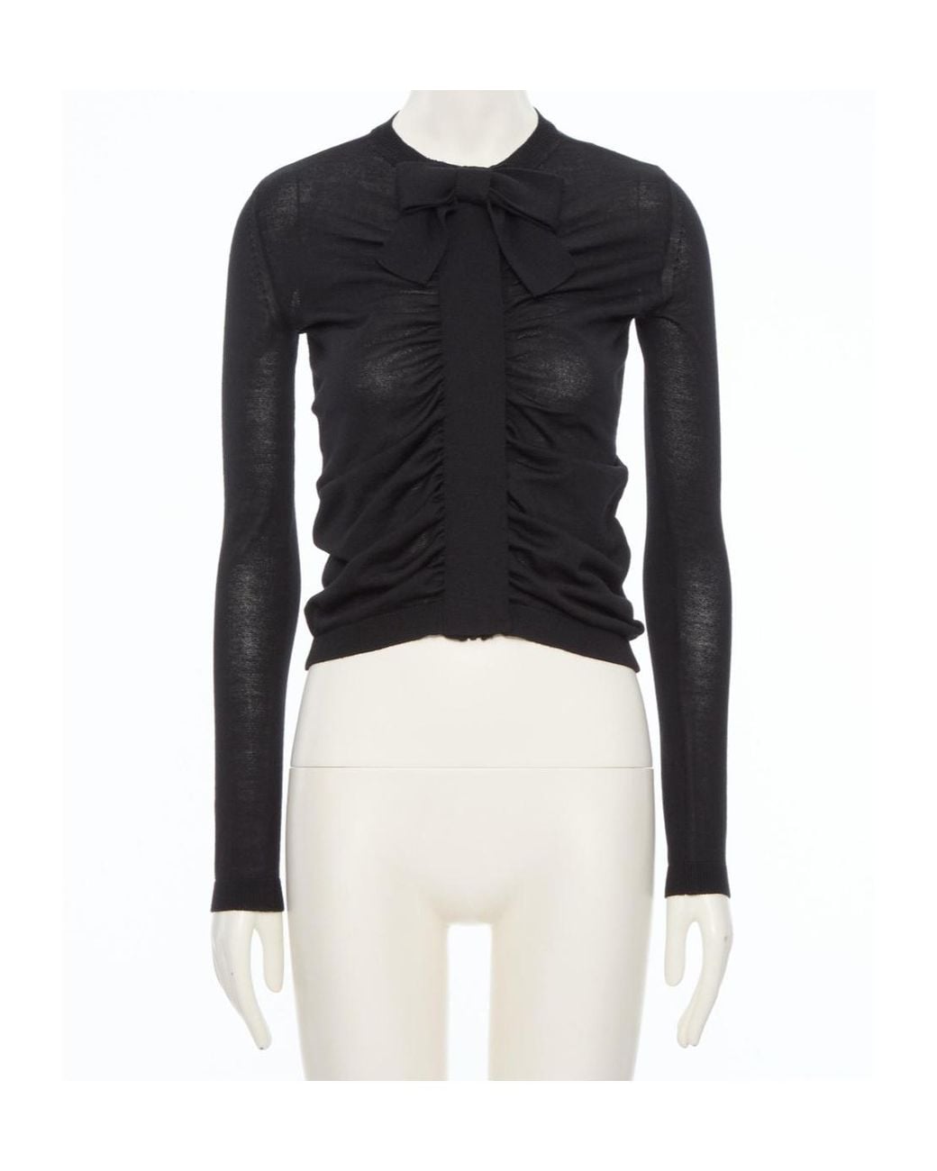 Valentino Blue Bow Detailed Long-Sleeved Cardigan