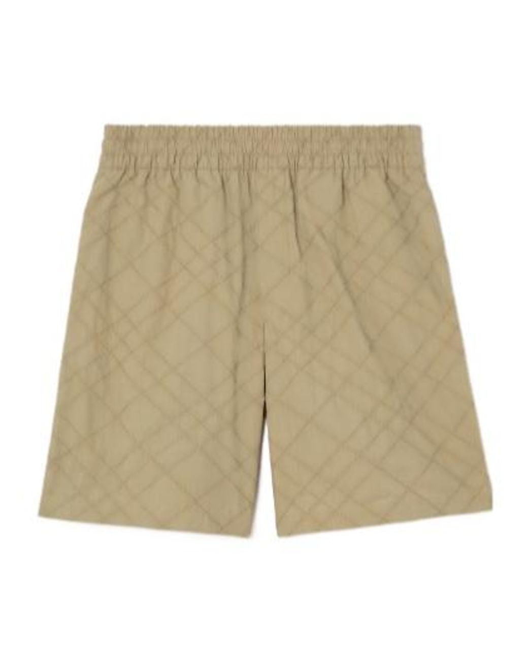 Burberry Natural Check Embroidered Cotton Shorts for men