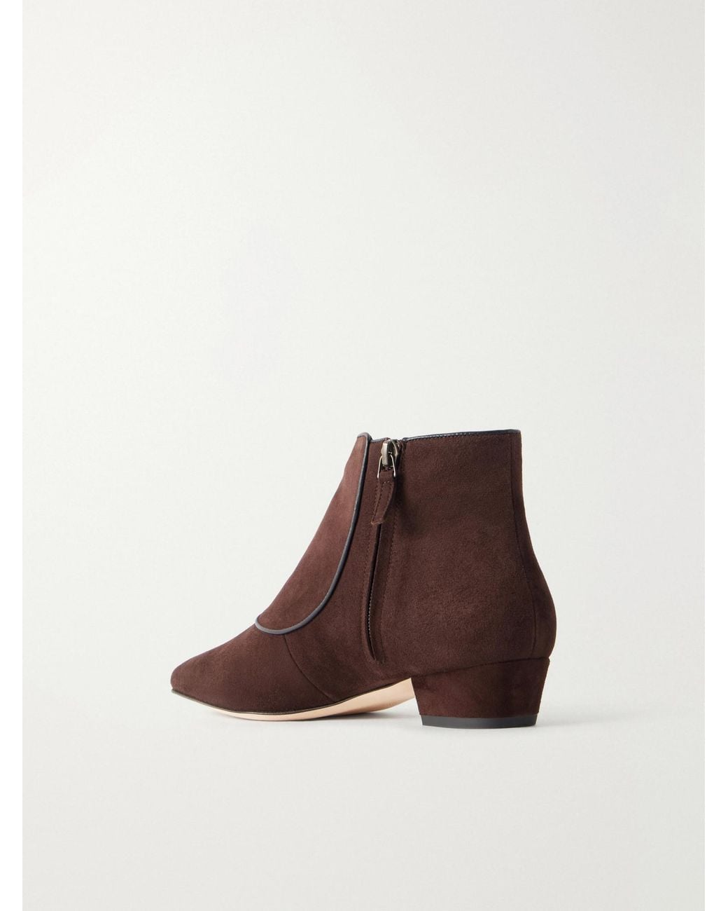 Manolo Blahnik Brown Classic Cuffed Ankle Boots