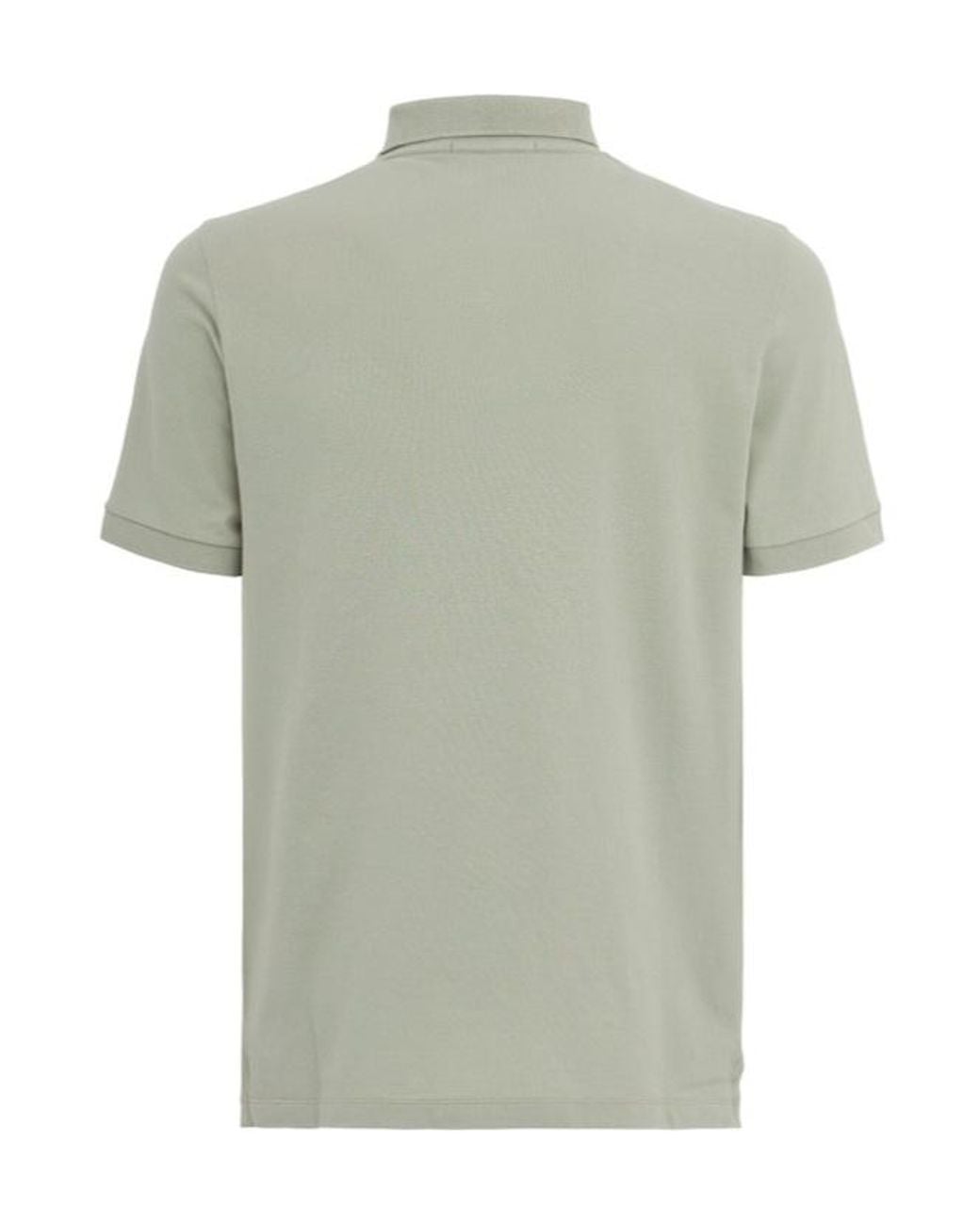 Stone Island Green Logo Patch Cotton Polo Shirt for men