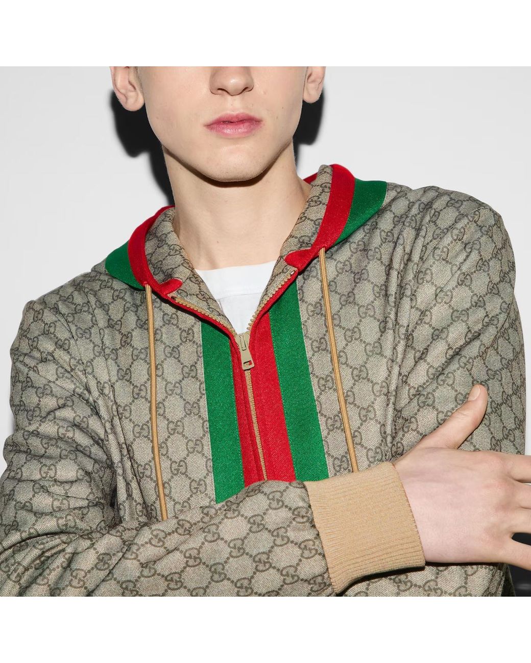 Gucci Brown Jacket With Monogram for men