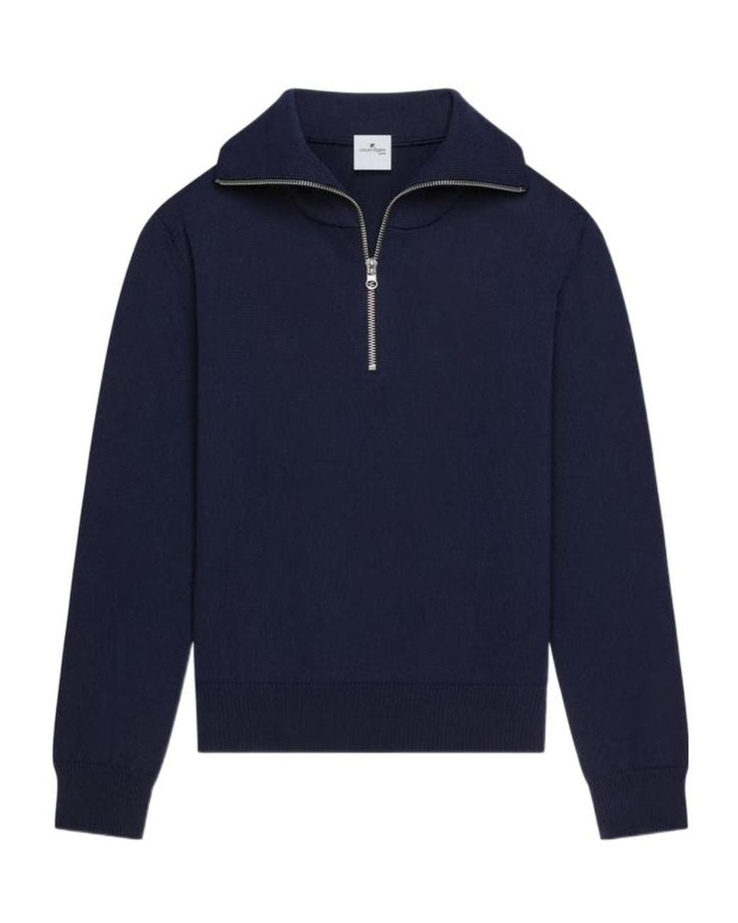 Courreges Blue Trucker Sweater for men