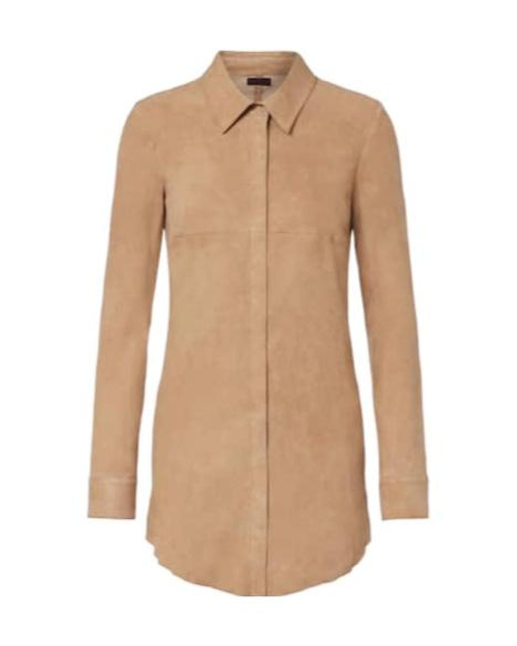Stouls Natural Geraldine Suede Shirt Dress