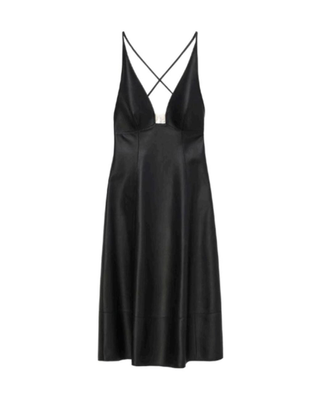 Loewe Black Anagram V-Neck Strappy Dress