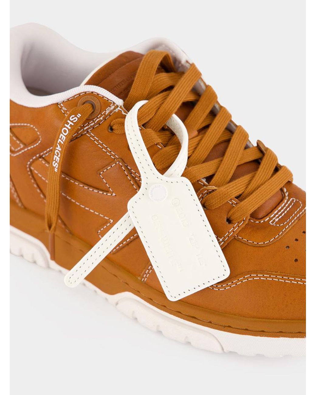 Off-White c/o Virgil Abloh Brown Lace-Up Low-Top Sneakers for men