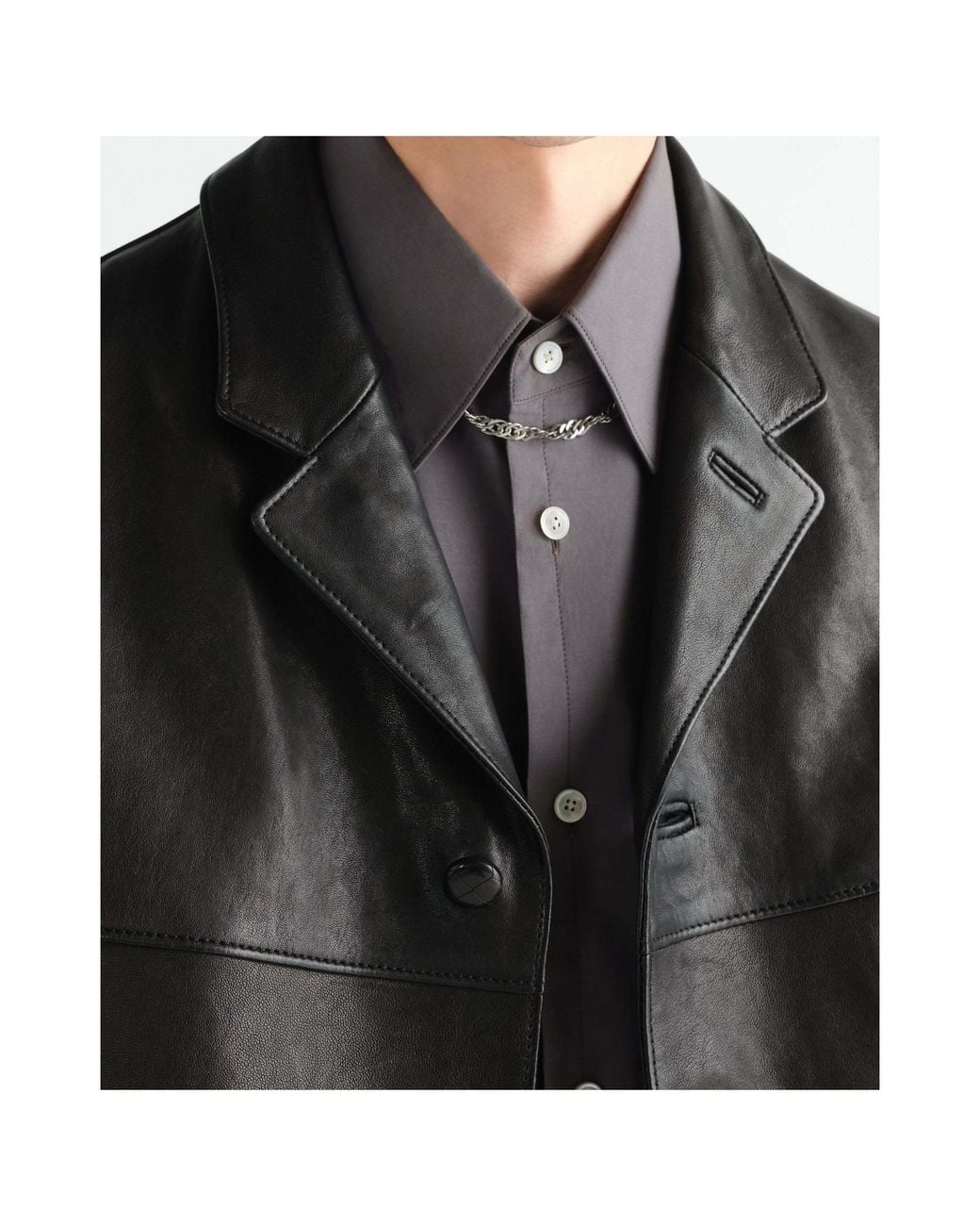 Lemaire Metallic Twisted Chain Necklace for men