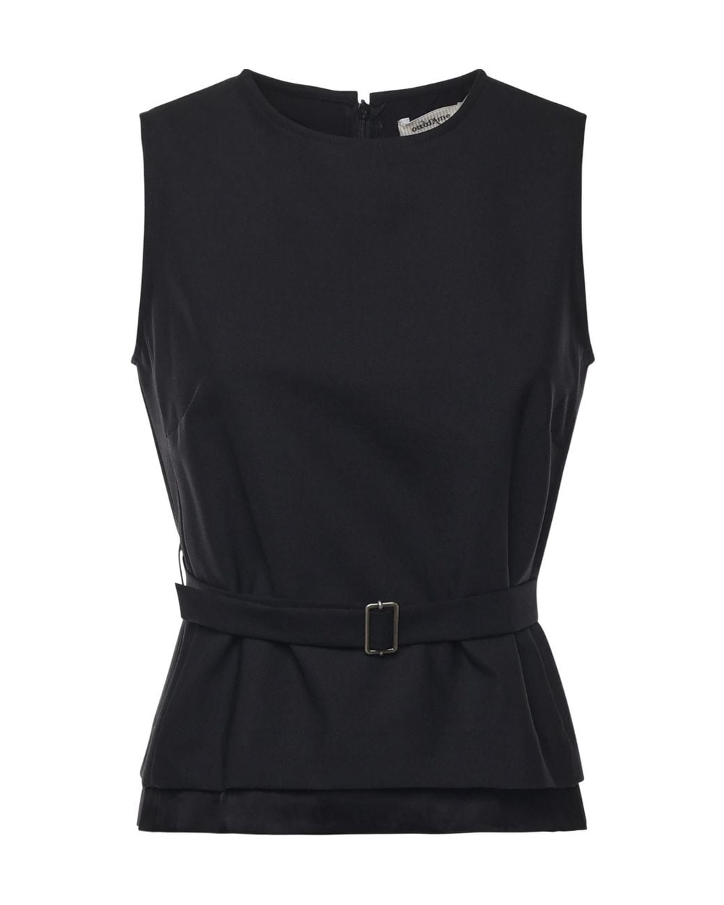 Ottod'Ame Black Ottod'Ame Belted Sleeveless Top