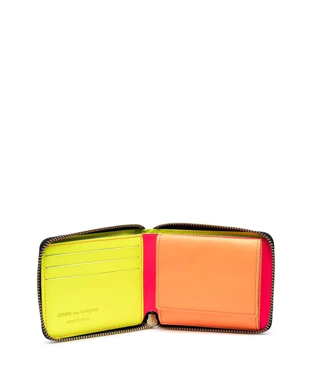 Comme des Garçons Pink Comme Des Garçons Wallet Colour-Block Zipped Wallet for men