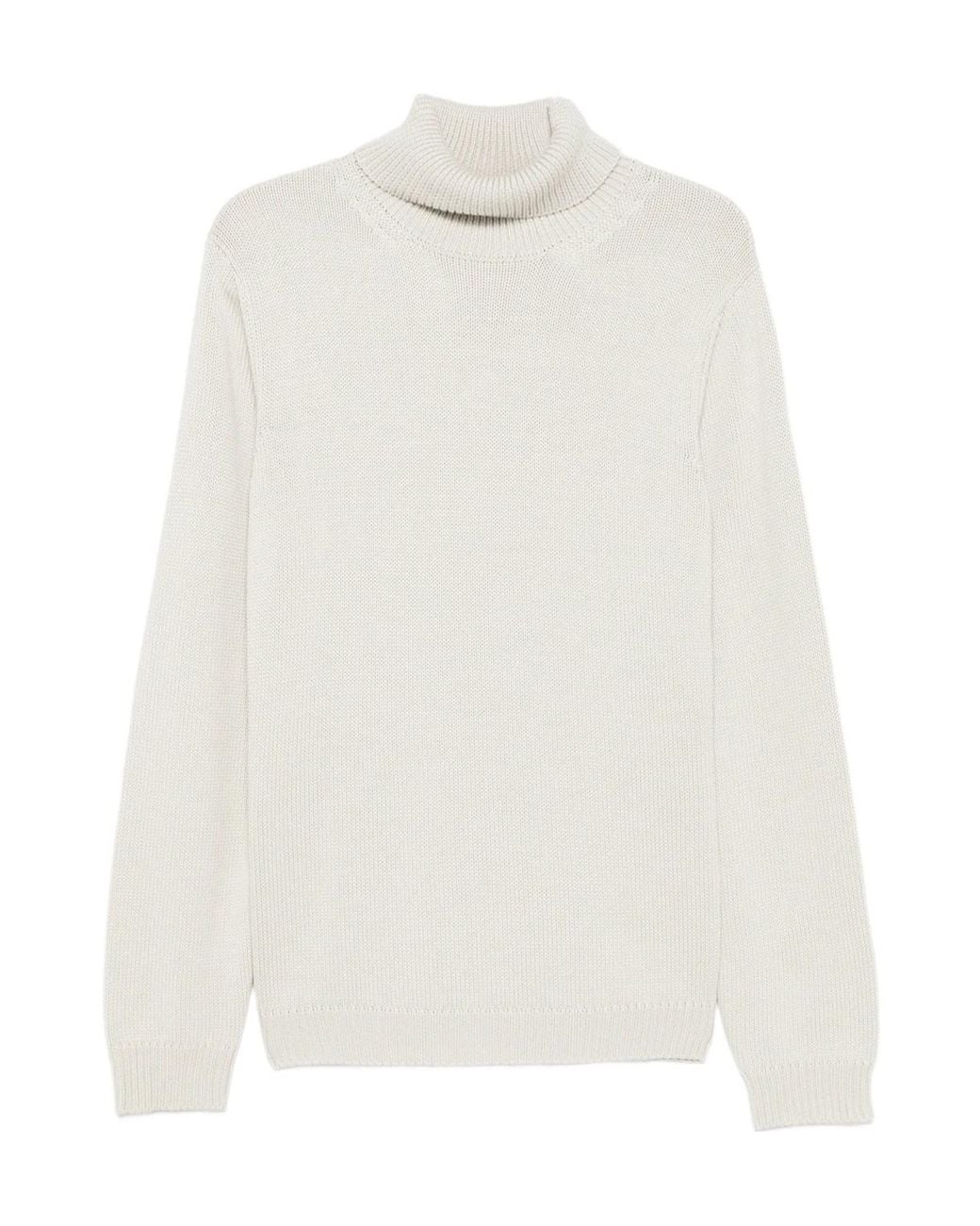 Roberto Collina White Turtleneck Sweater for men