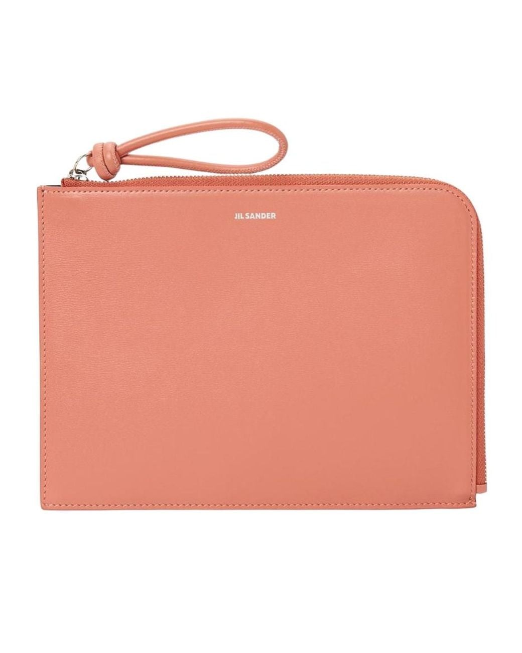Jil Sander Pink Zipper Clutch