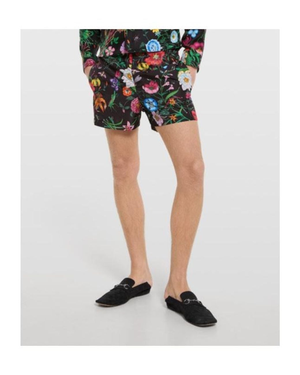 Gucci Multicolor Printed Nylon Swim Shorts for men