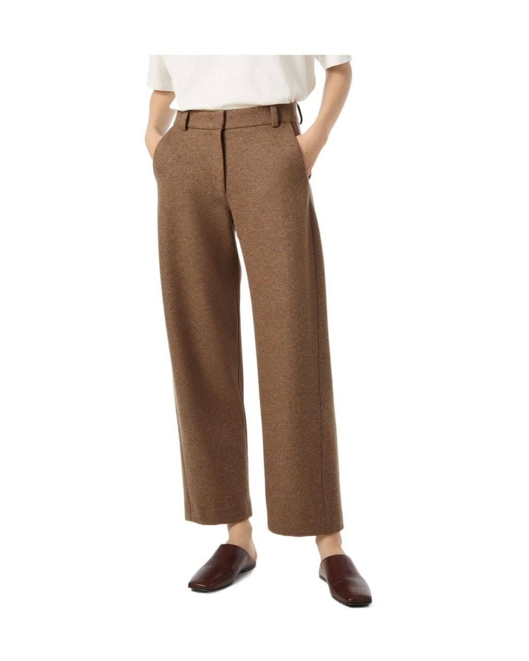 Loro Piana Brown Rio Bodro Straight-Leg Pants