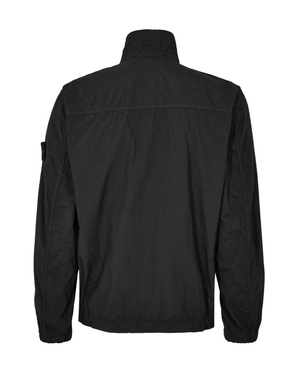 Stone Island Black Logo-Stamped Casual Jacket for men