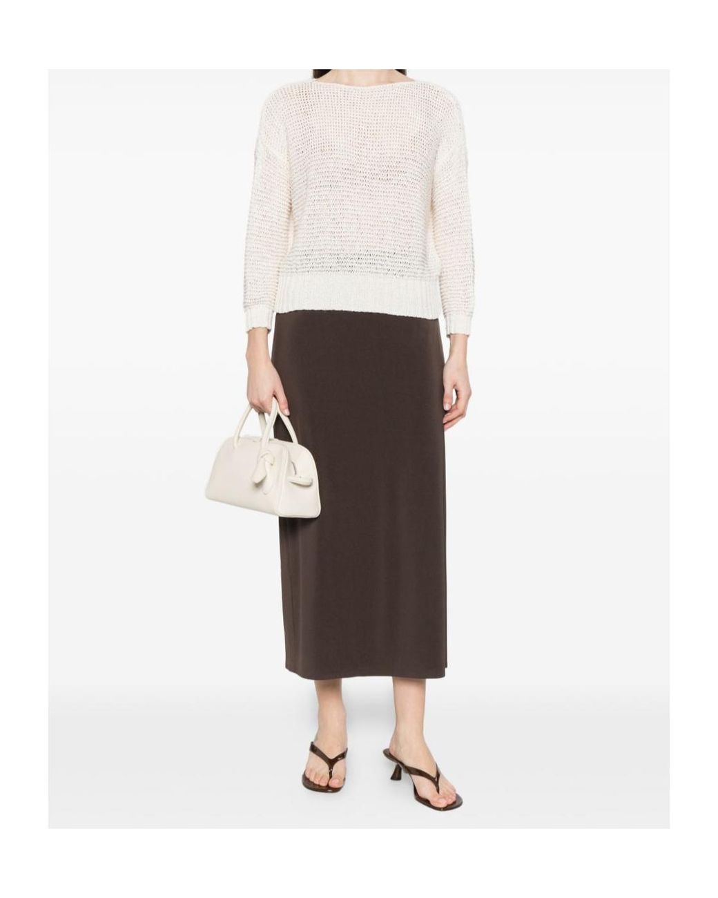 Baserange White Long-Sleeved Knitwear