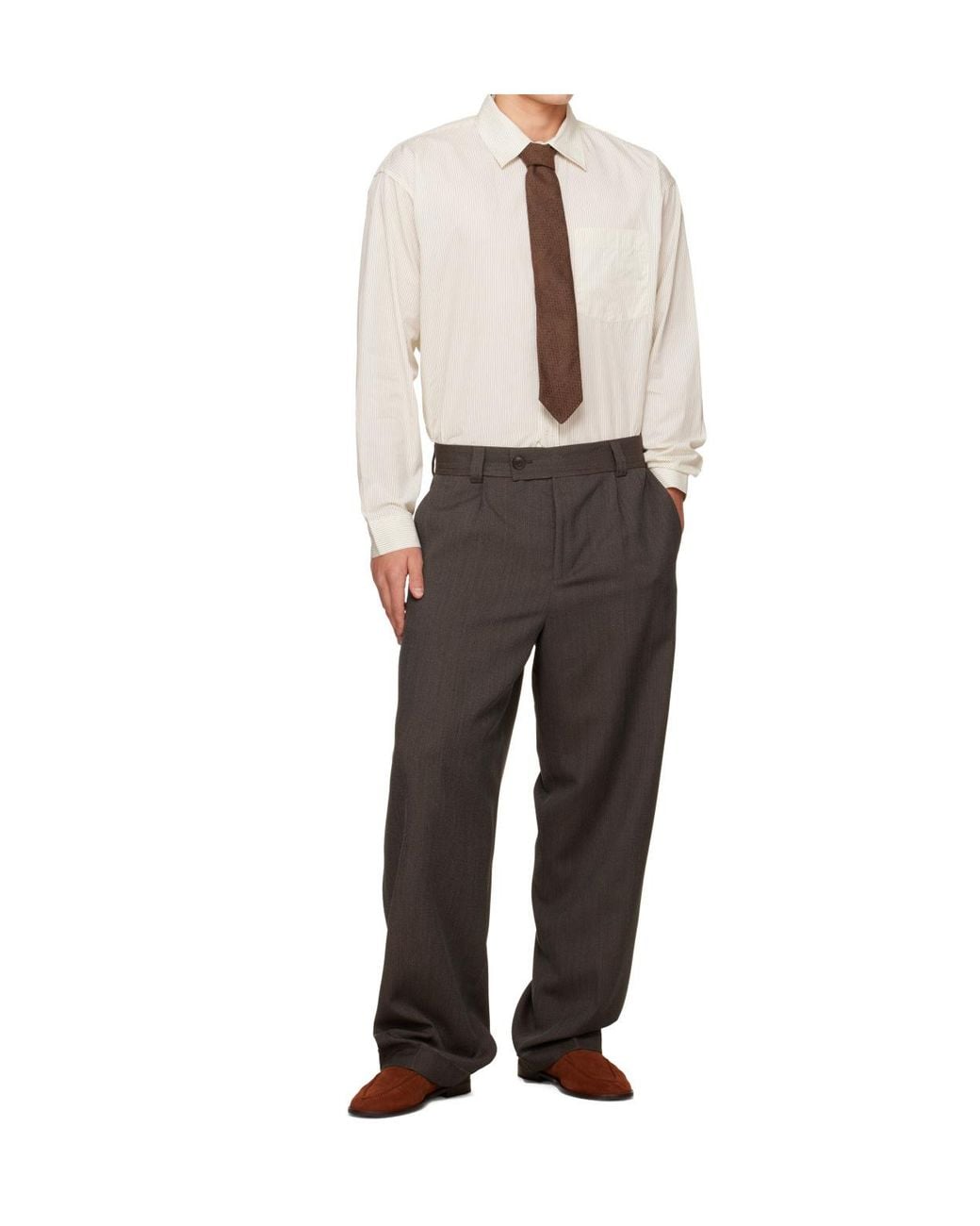mfpen White Formal Tie for men