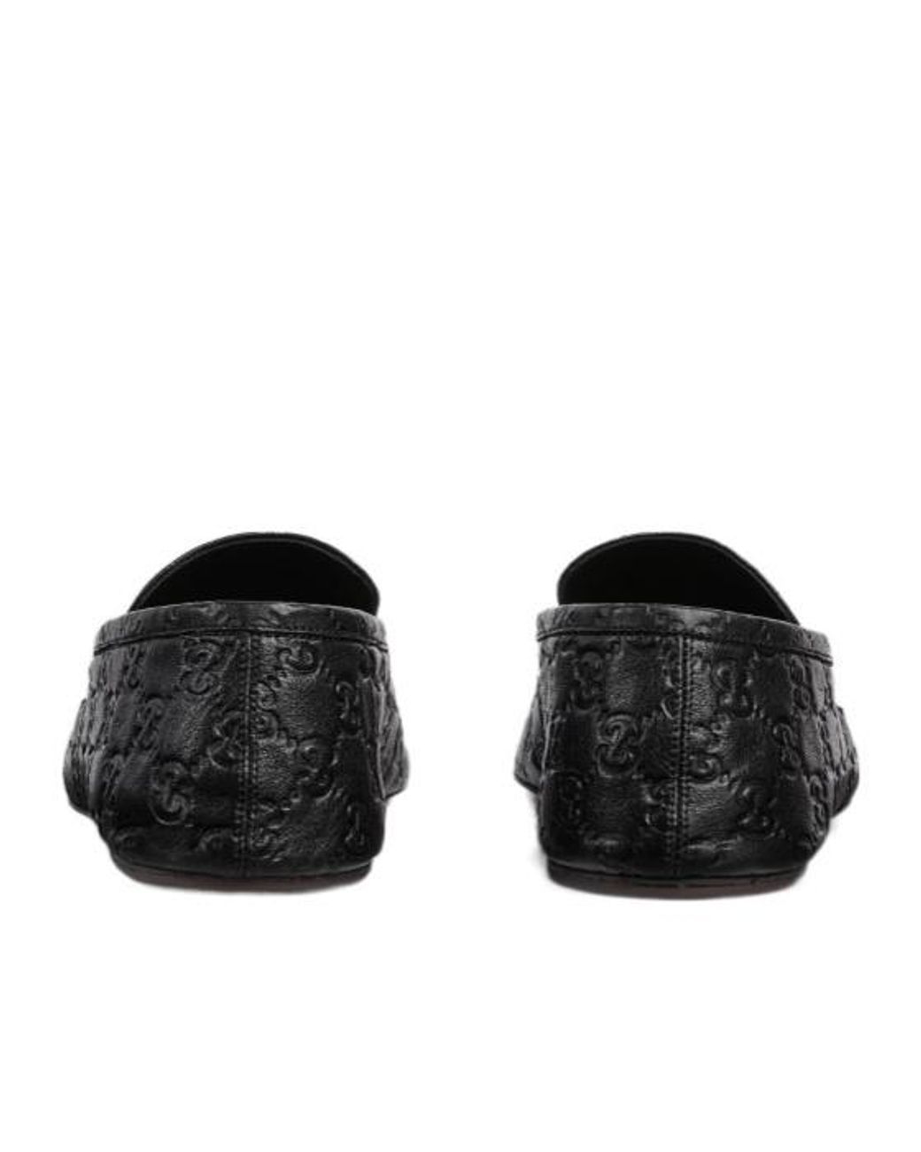 Gucci Black Ragazzo Logo Embossed Loafers for men
