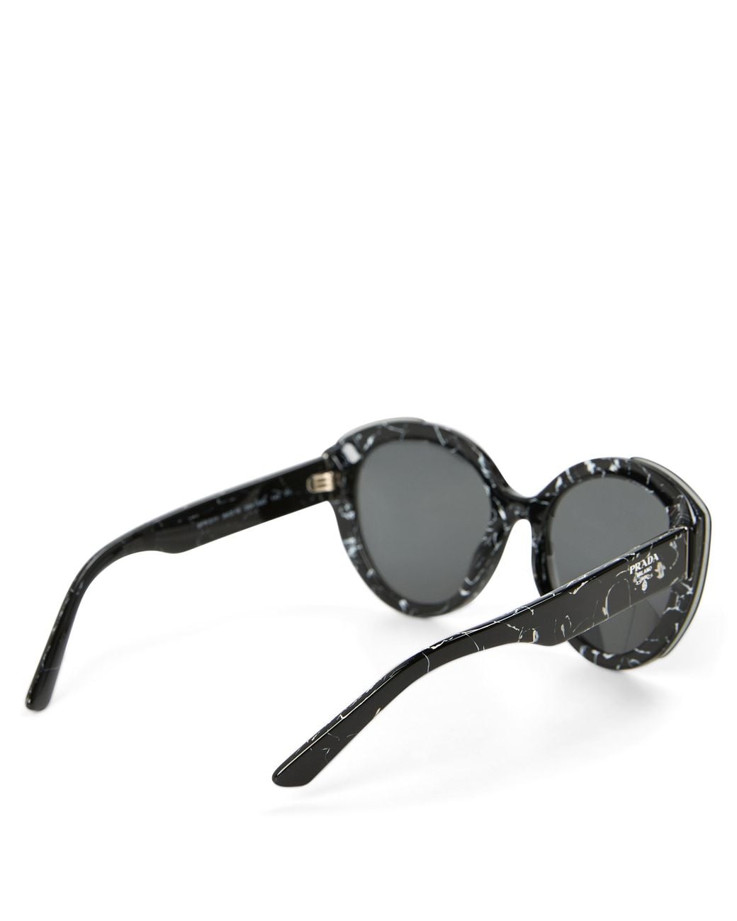 Prada Metallic Marble-Patterned Cat's Eye Sunglasses