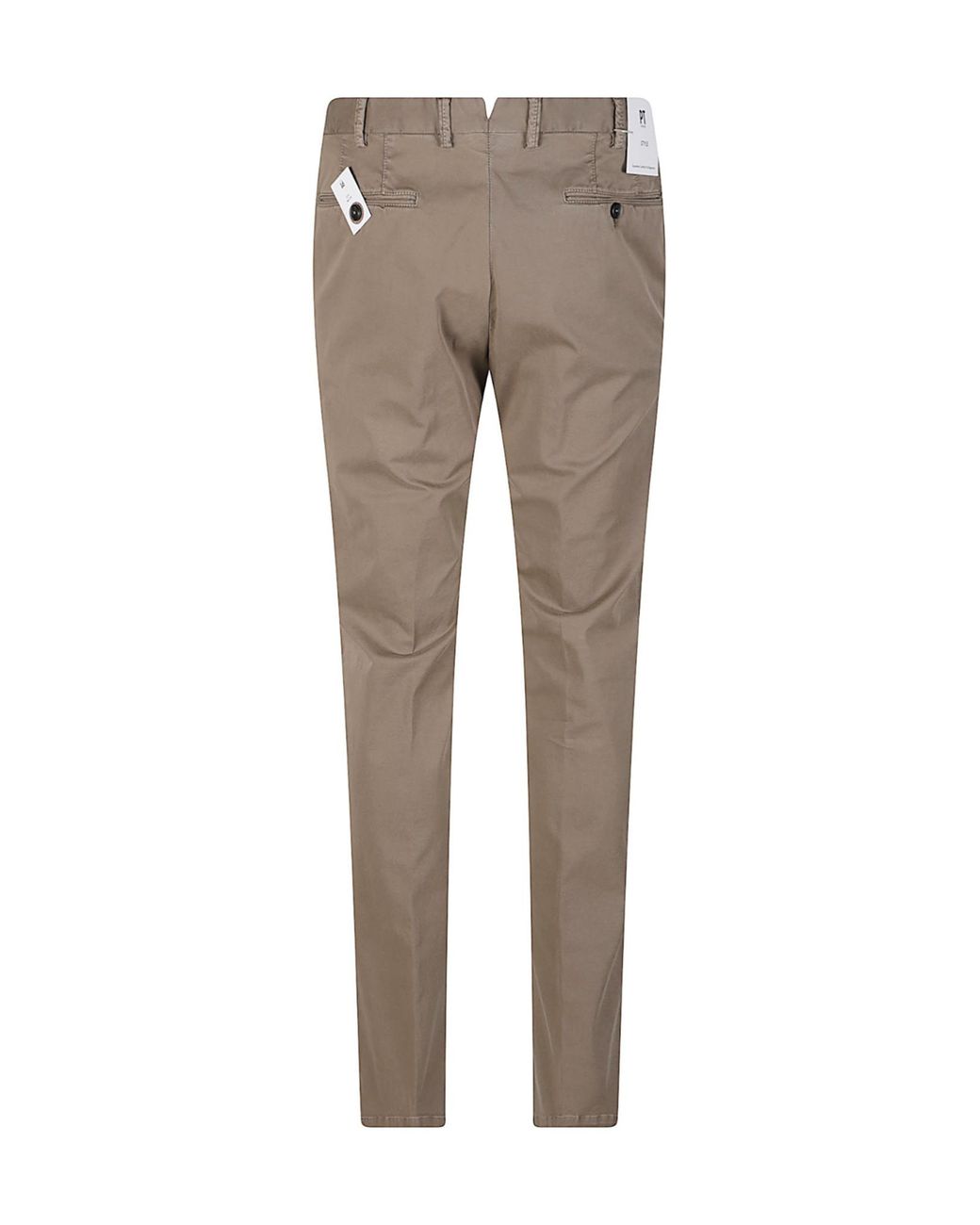 Pt Pantaloni Gray Casual Trousers With Belt Loops for men