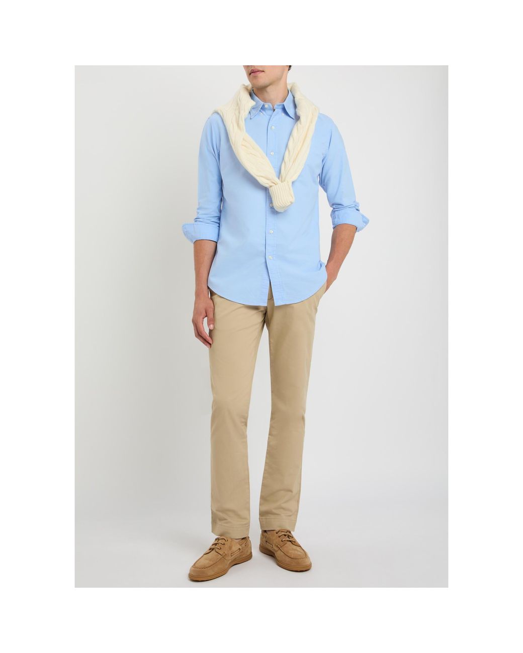 Polo Ralph Lauren Blue Cotton Oxford Shirt for men