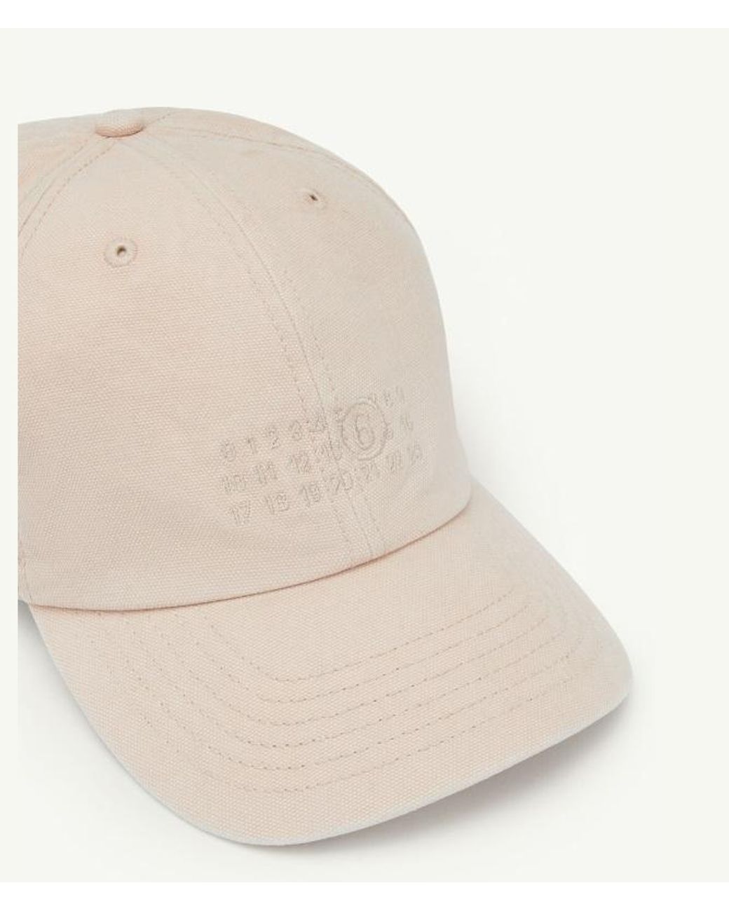 MM6 by Maison Margiela Natural Logo Embroidered Cap for men