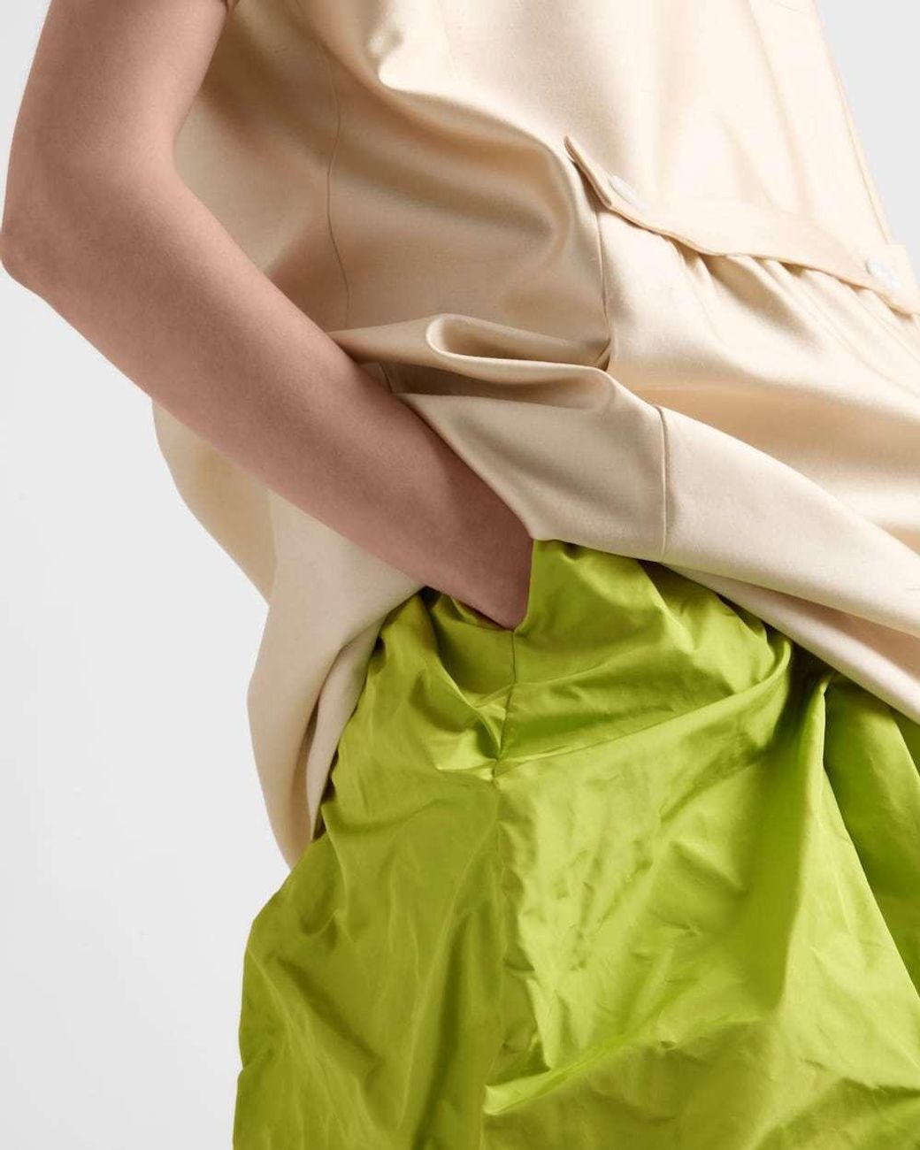 Prada Green Technical Taffeta Skirt
