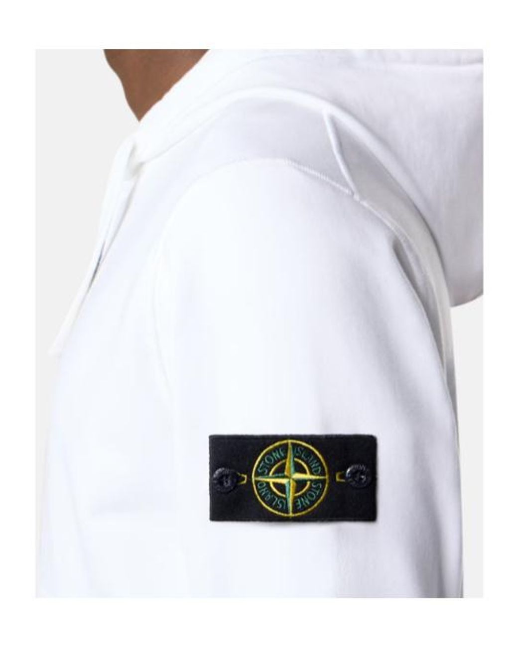 Stone Island White Regular-Fit Zip-Up Hooded Sweatshirt With Pockets for men