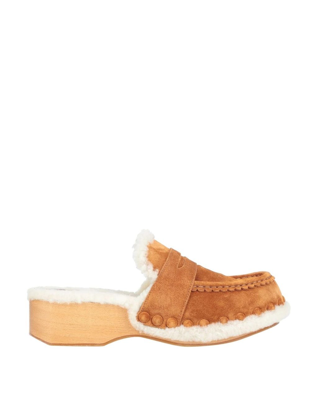 Chloé Brown Solid-Colored Mules