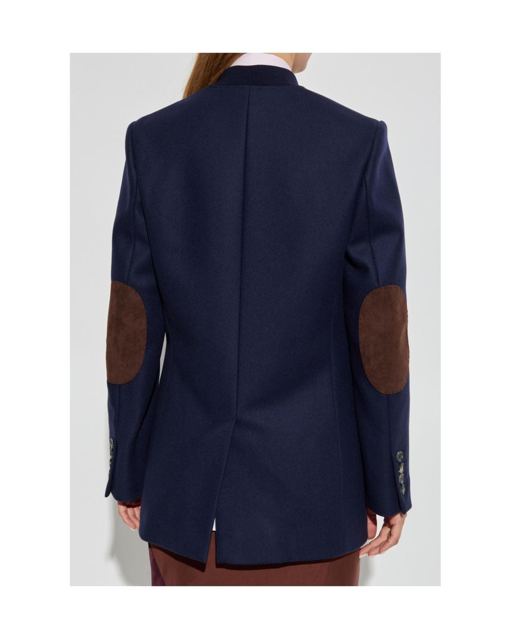 Moschino Blue Elbow-Patch Blazer