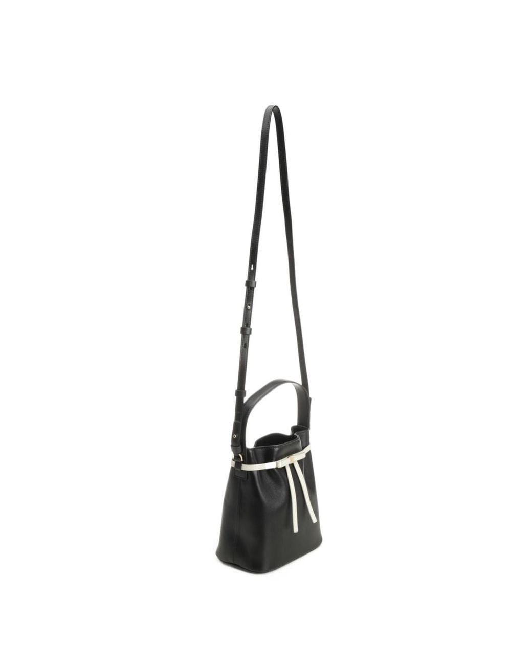 Ferragamo Black Ferragamo Bow Detailed Top Handle Bag