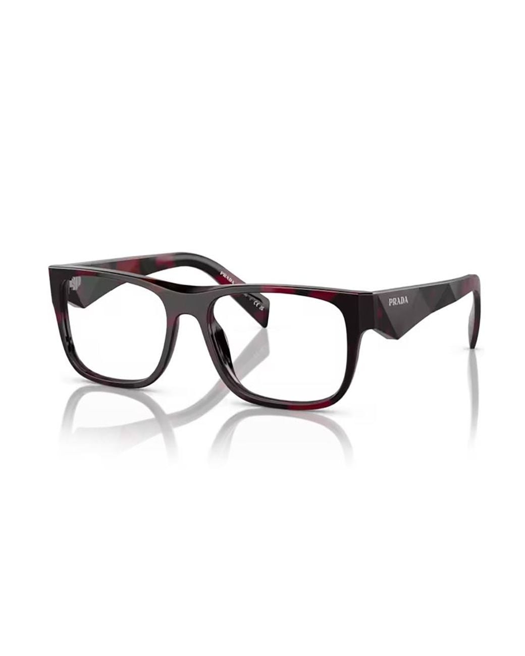 Prada Brown Eyewear Rectangular Frame Glasses for men