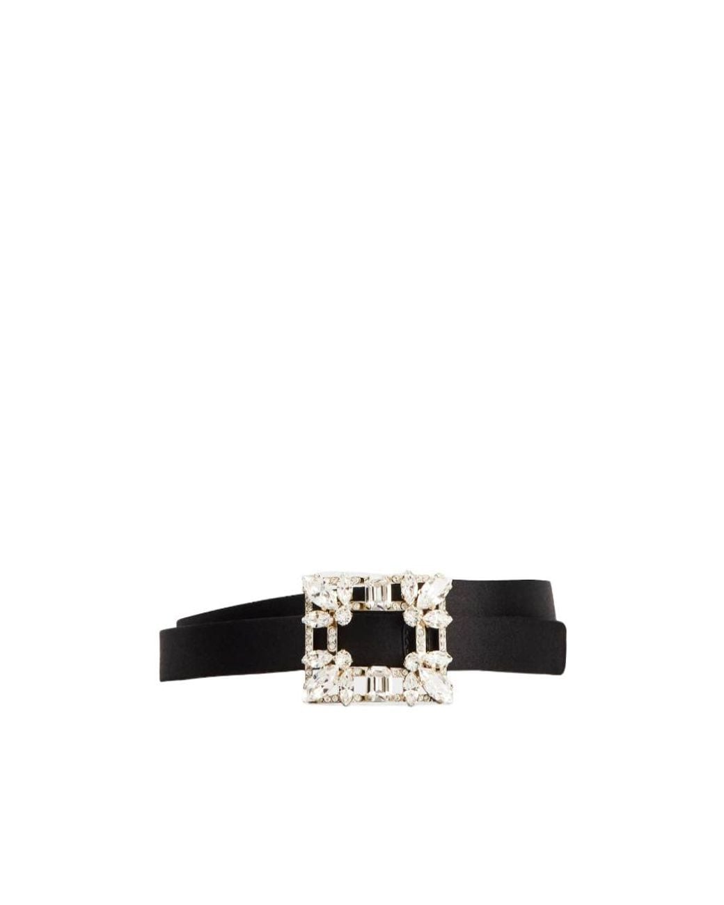 Roger Vivier White Broche Vivier Buckle Belt